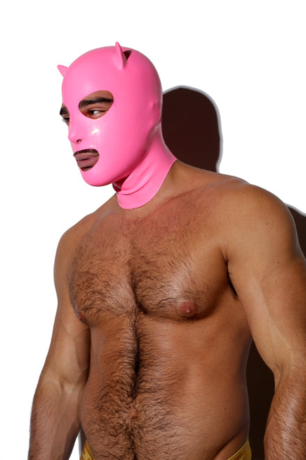 Limited Edition Pink Latex Devil Mask