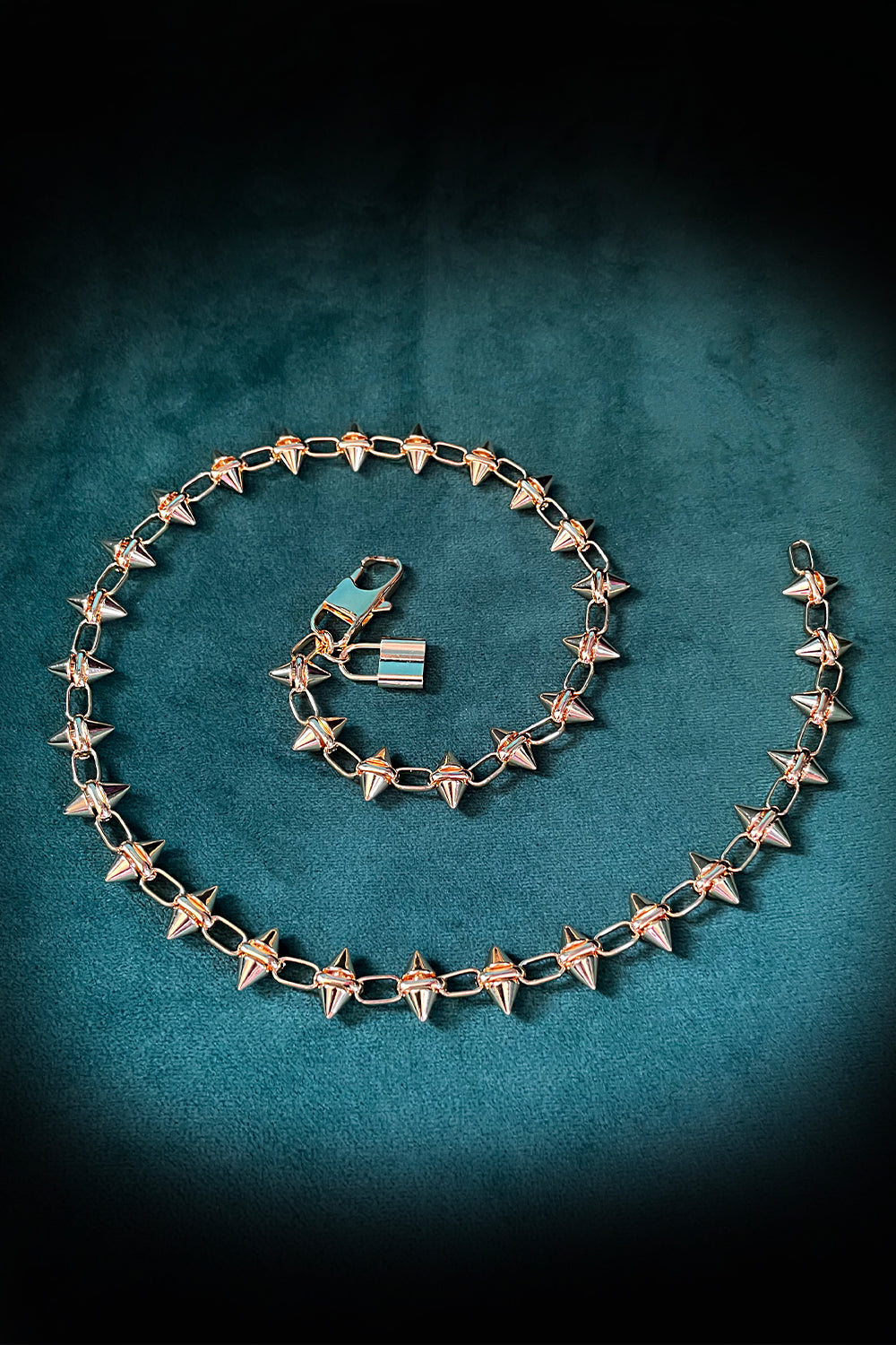 Spiked 18 Karat Gold Plated Chain - Slick It Up 