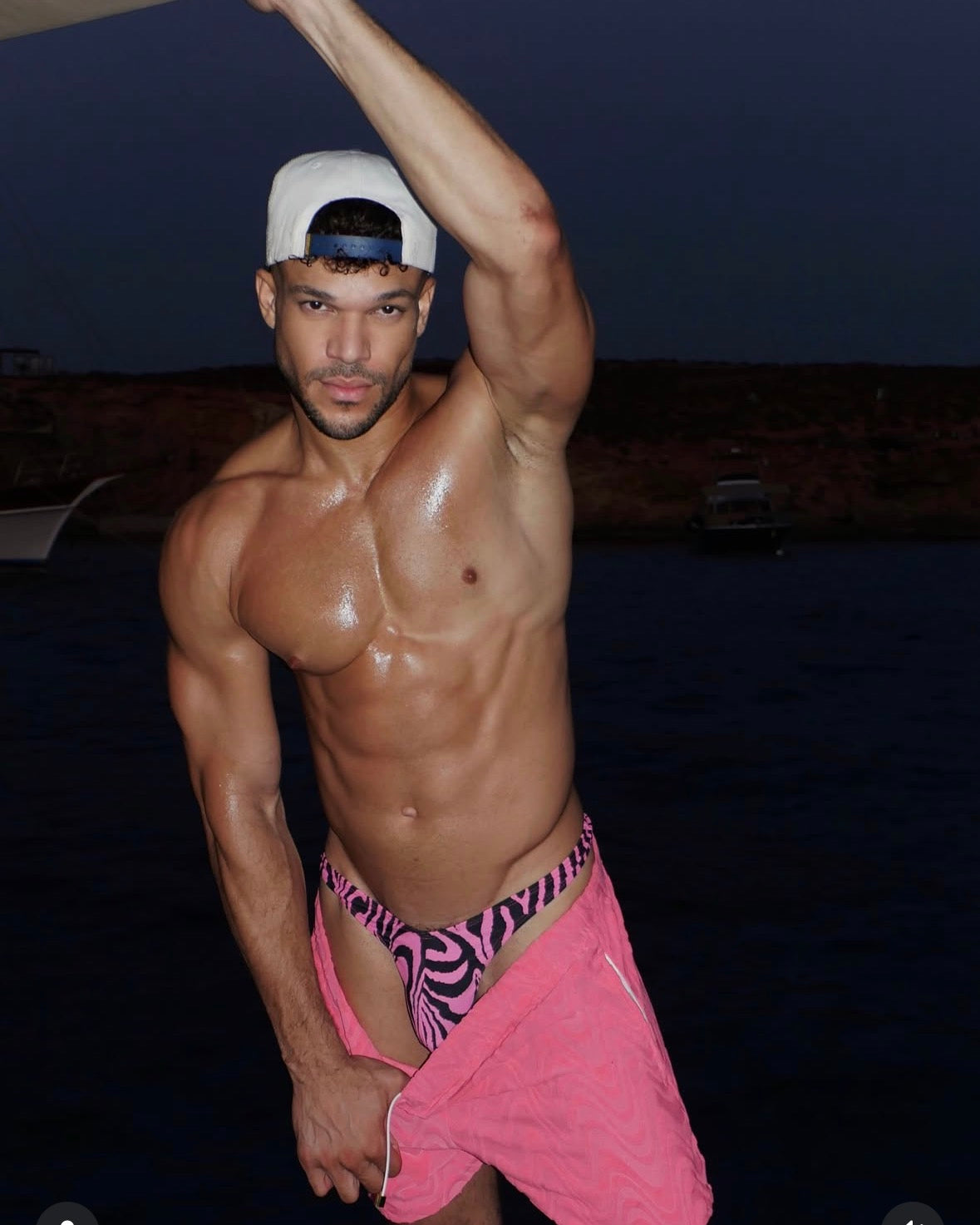 NEON TIGER THONG / SWIMSUIT
