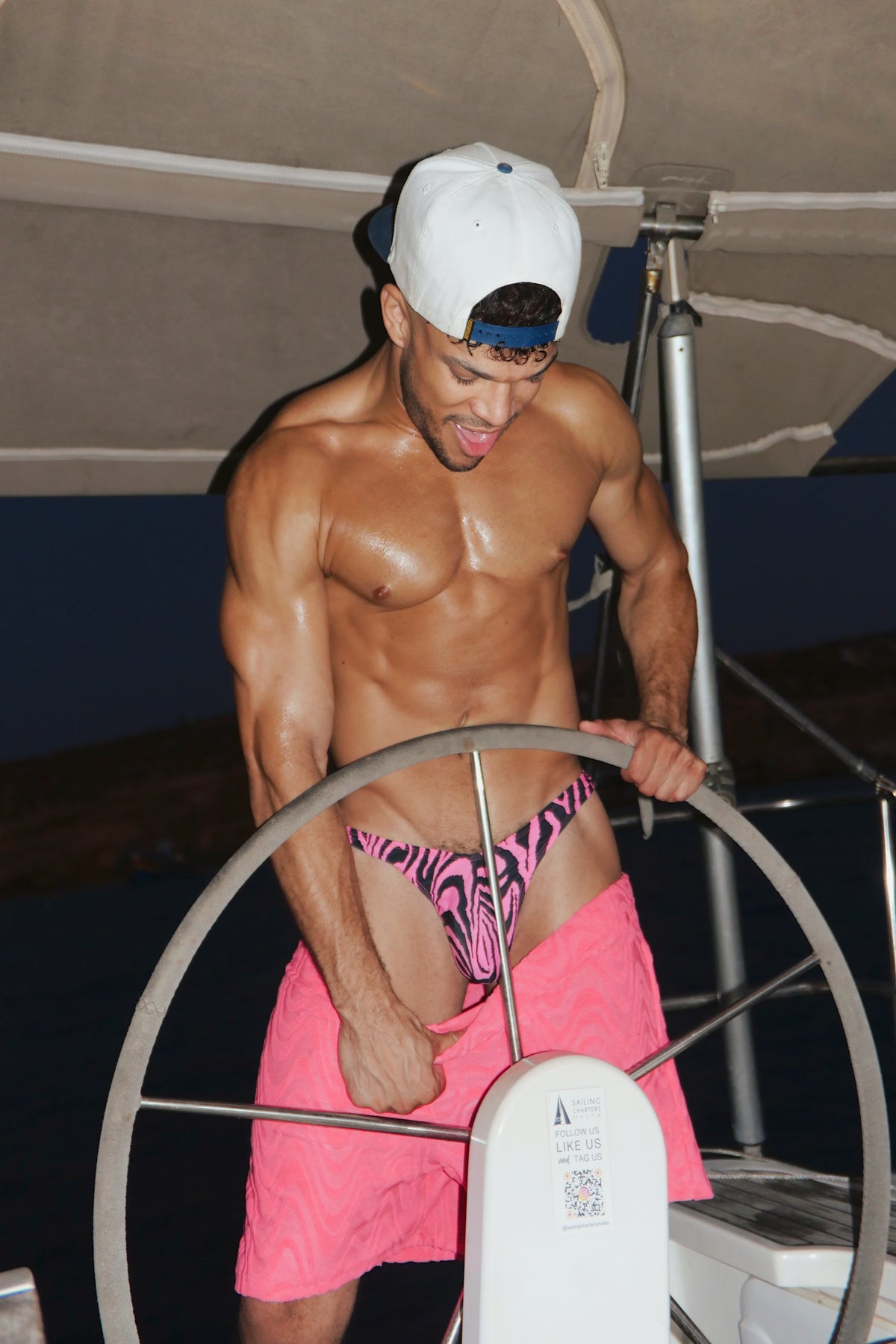 NEON TIGER THONG / SWIMSUIT