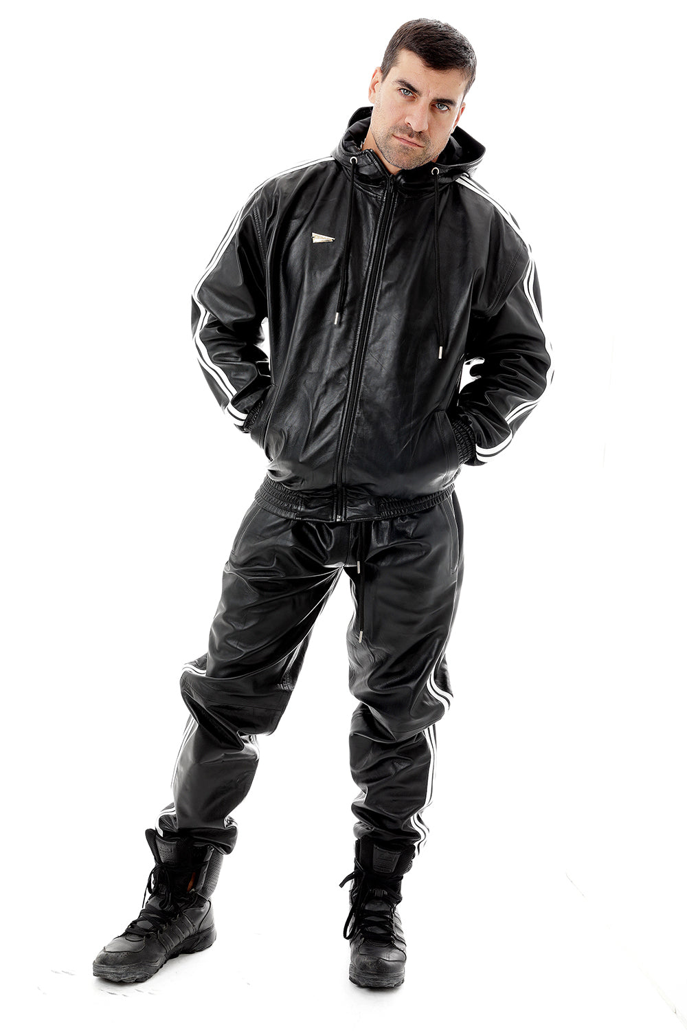 Leather Tracksuit Jacket