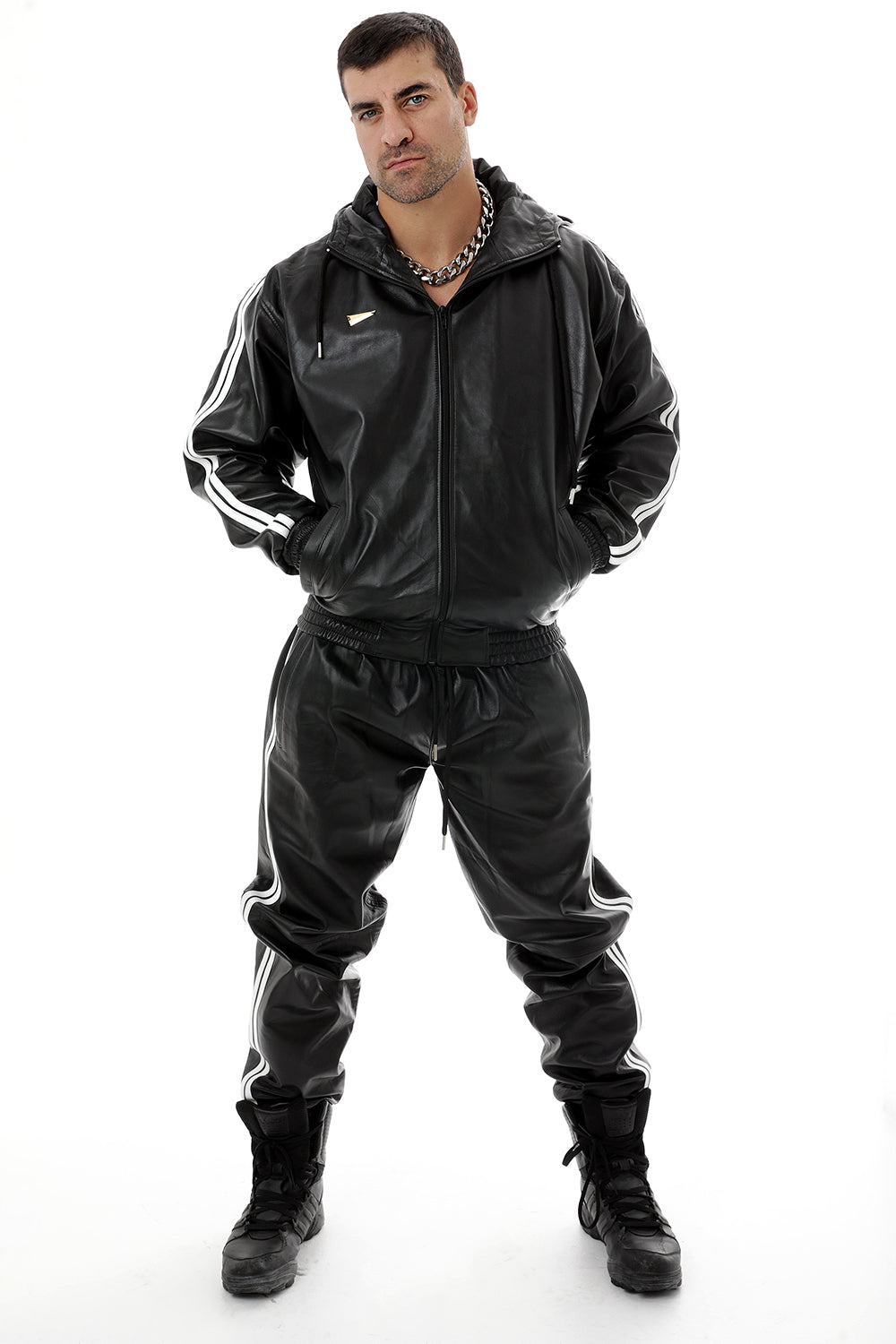 Leather Tracksuit Jacket