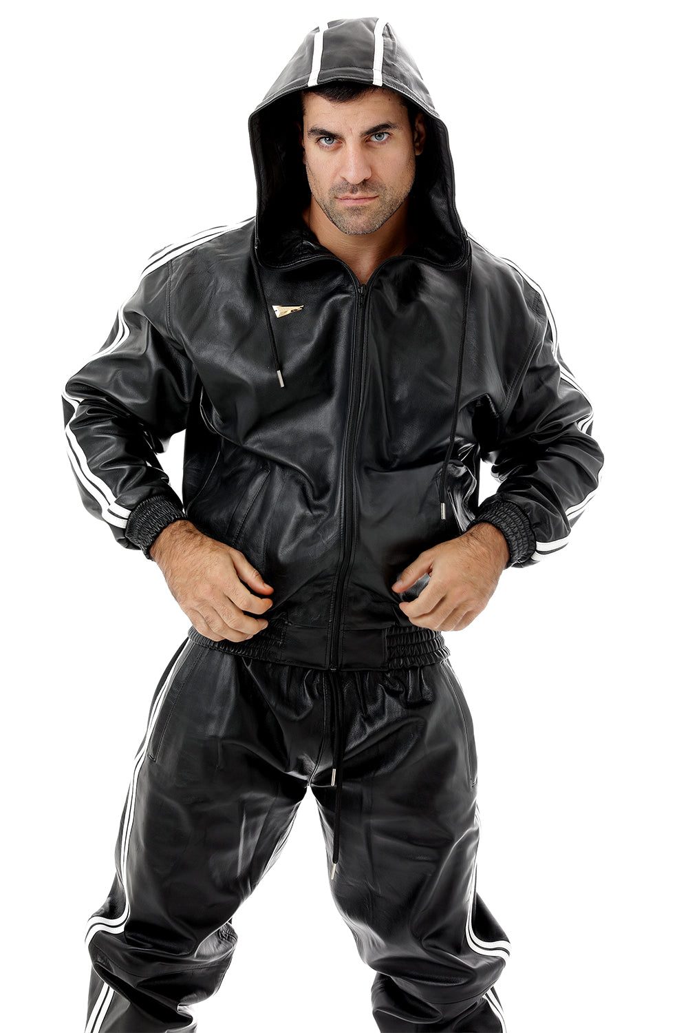 Leather Tracksuit Jacket