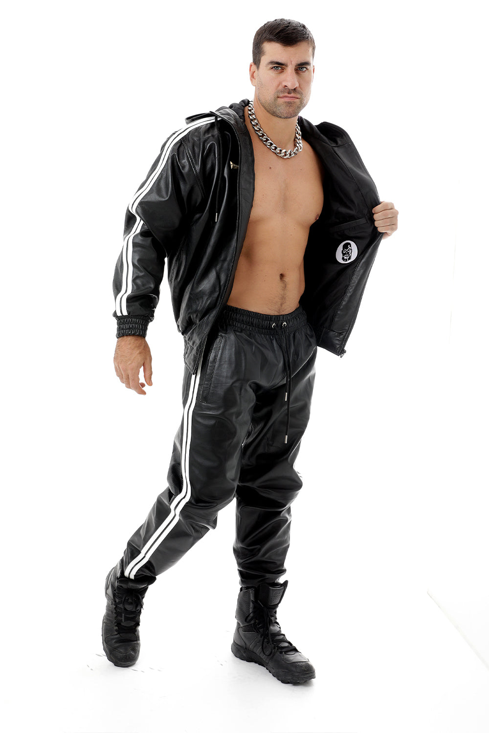 Leather Tracksuit Jacket