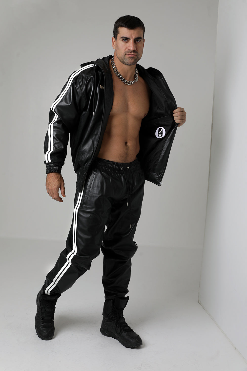 Leather Tracksuit Jacket