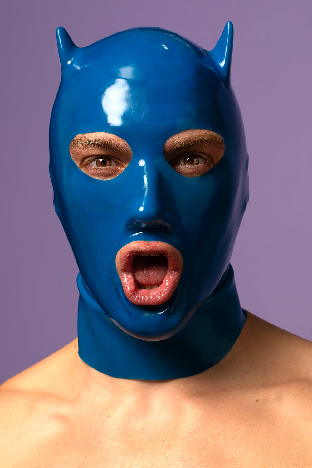 Blue Devil Hood (Glows under Black Light) PRE ORDER