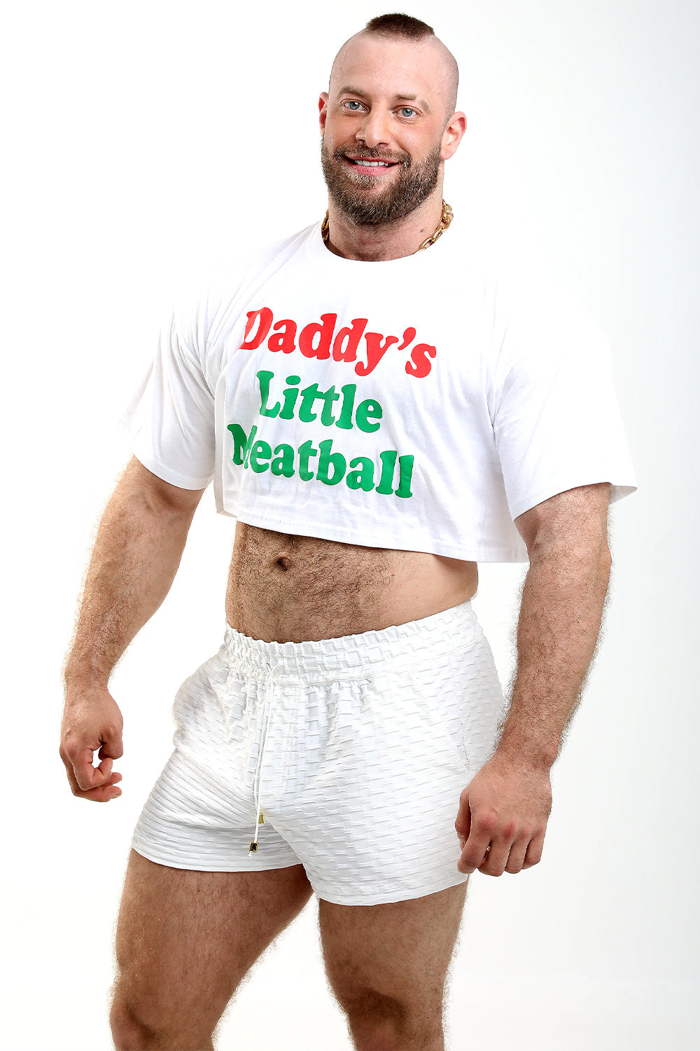 Daddy&#39;s Little Meatball Crop Top