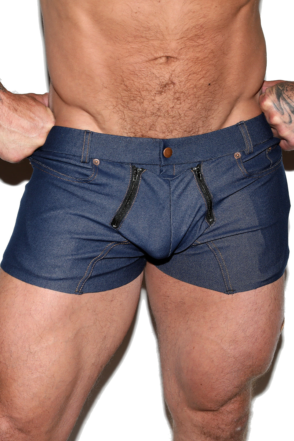 MEGA STRETCH DENIM SUPER SHORTS (Now in five sizes)