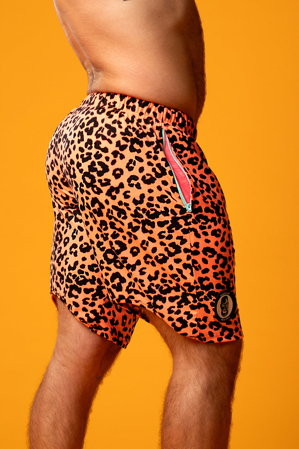 Day-Glow Dino Zipper Pocket Shorts (Back Order Ship late May)