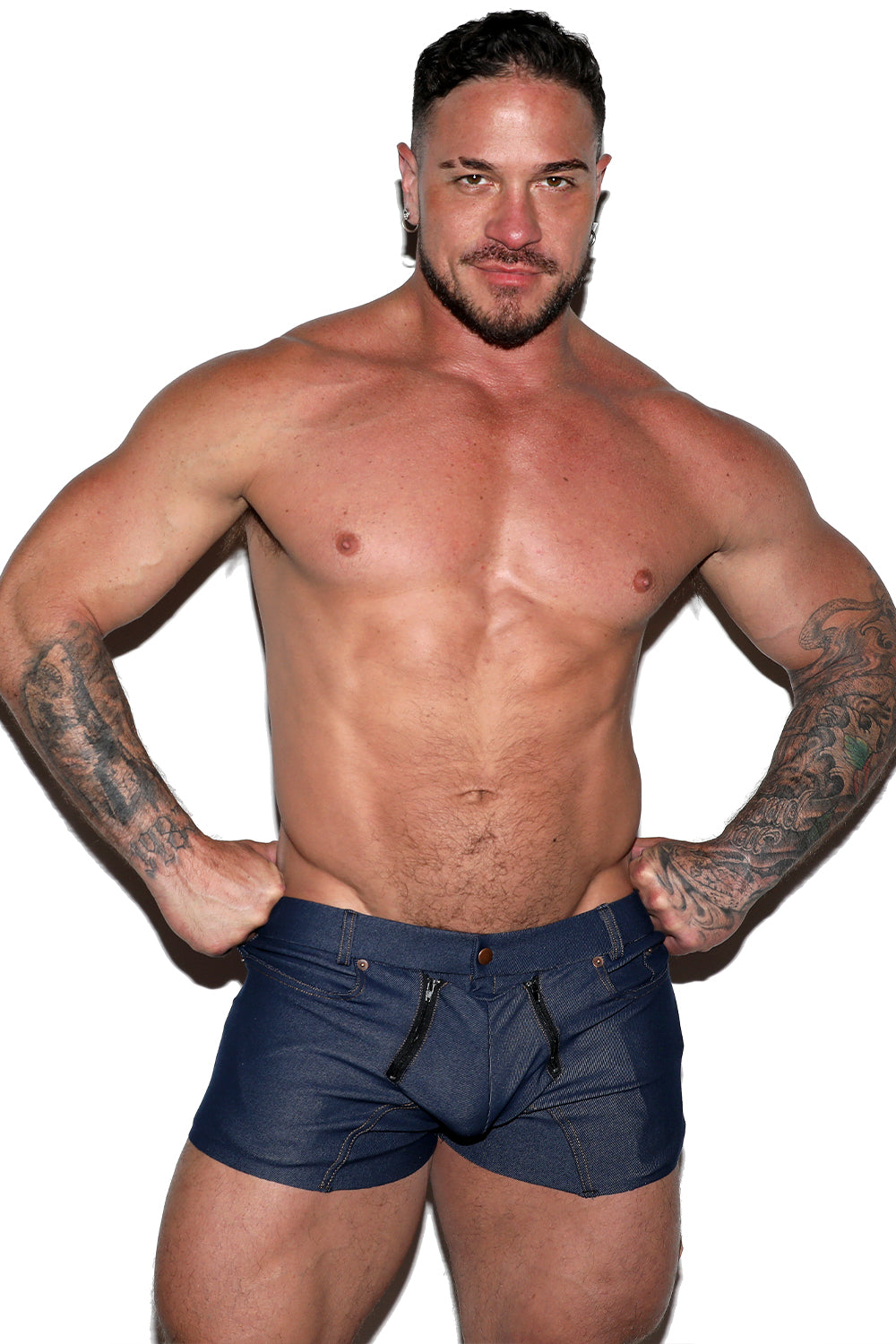 MEGA STRETCH DENIM SUPER SHORTS (Now in five sizes)