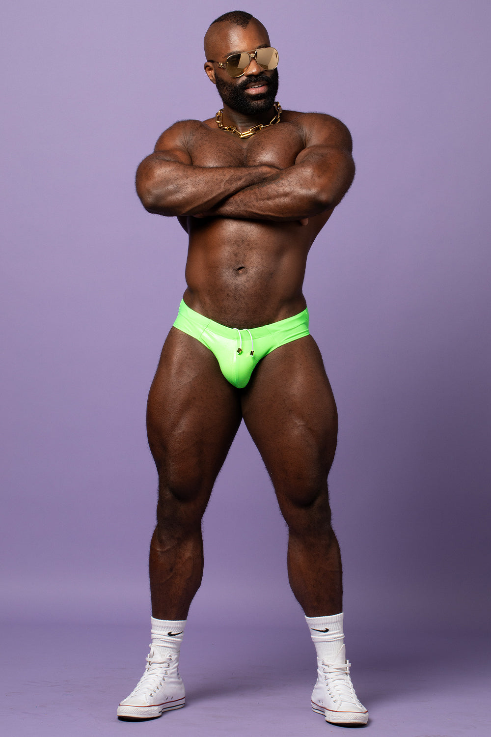 Key Lime Latex Look Swimsuit