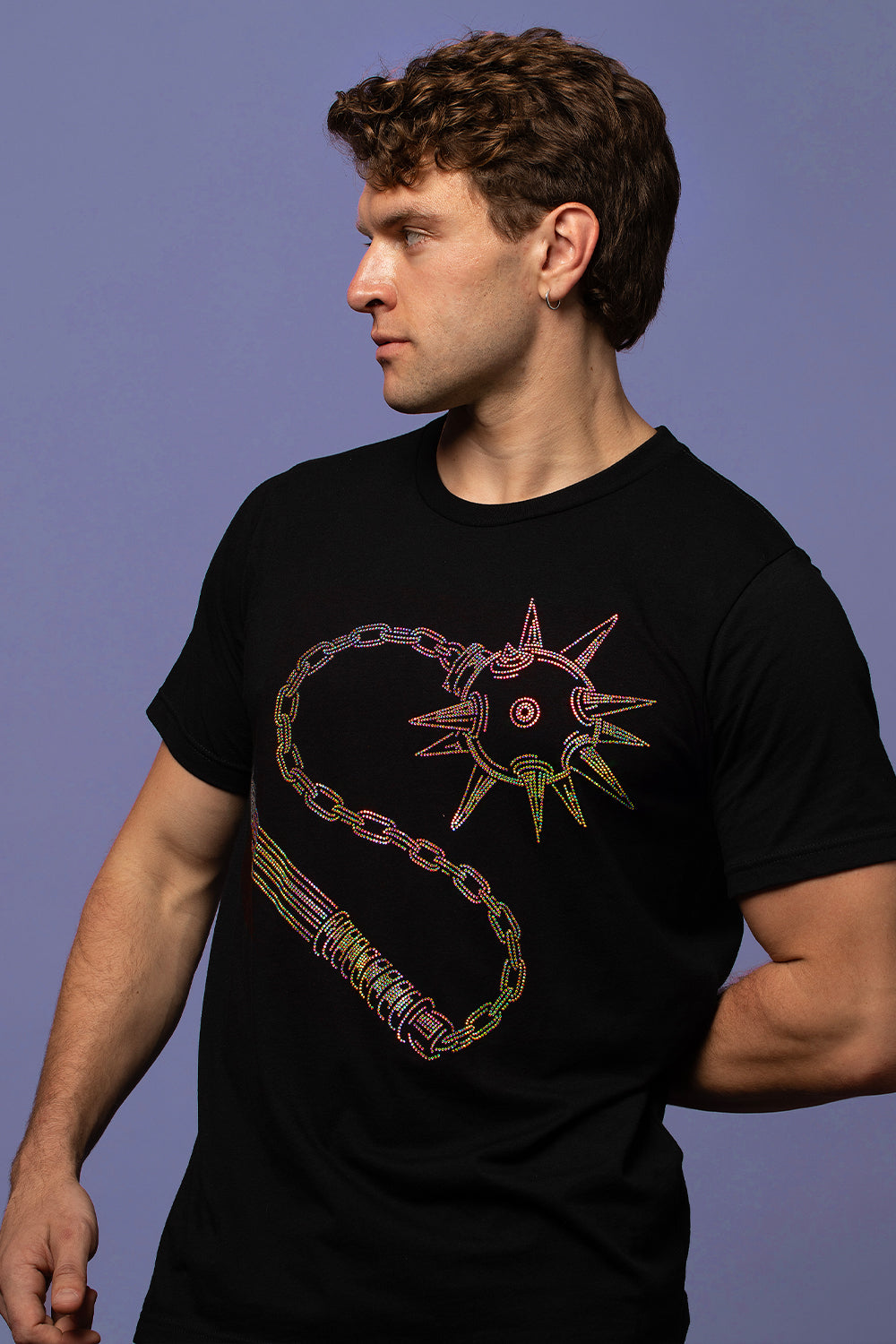 Swarovski Crystal Morning Star / Mace / Flail Tee Shirt