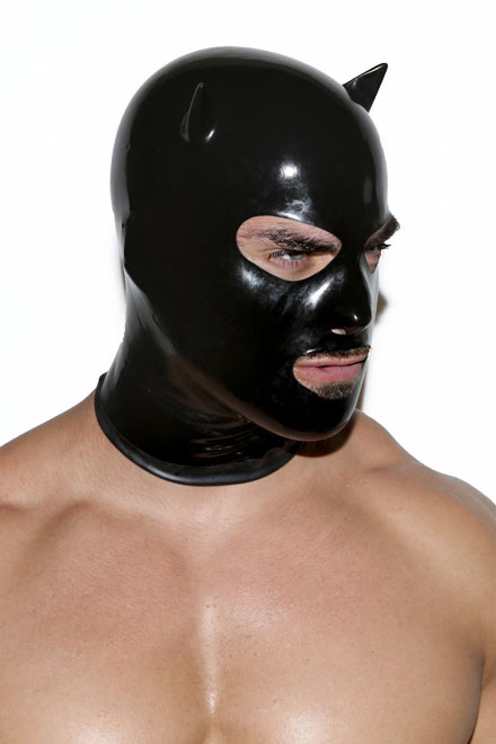 Limited Edition Black Devil Latex Mask - Slick It Up 