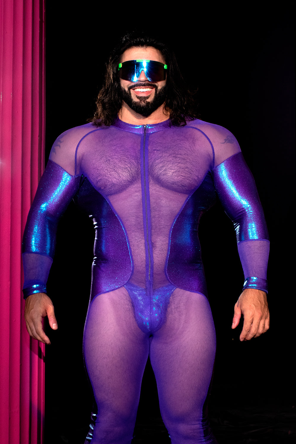Blue and Purple Metallic Suit - Slick It Up 