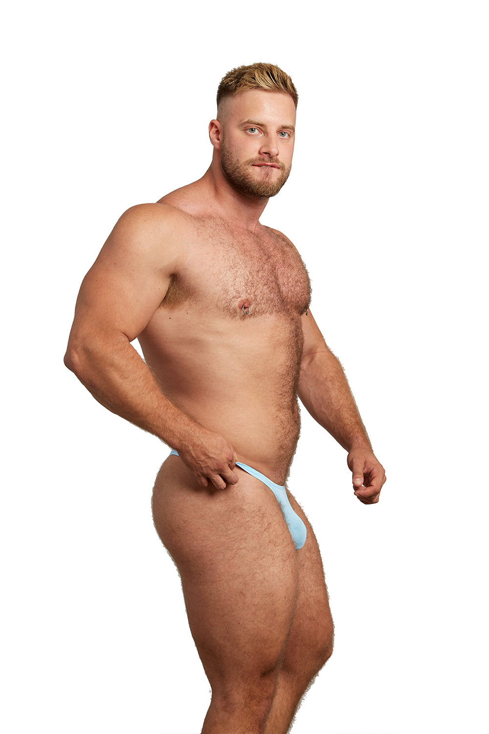 Bubblekini Thong (Baby Blue) - Slick It Up 