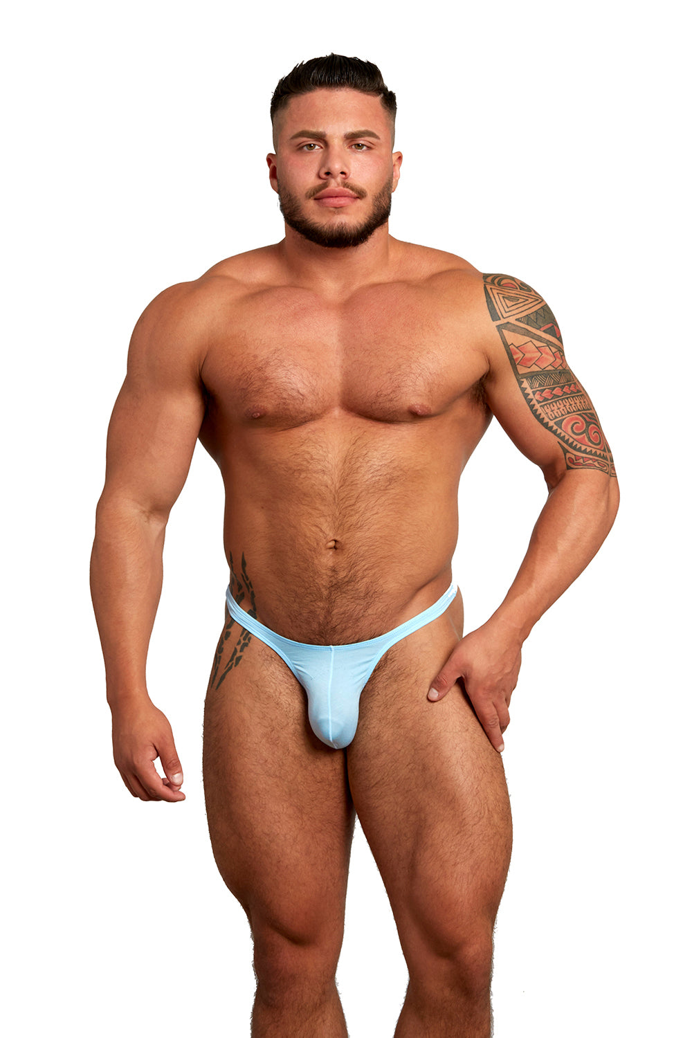 Bubblekini Thong (Baby Blue) - Slick It Up 