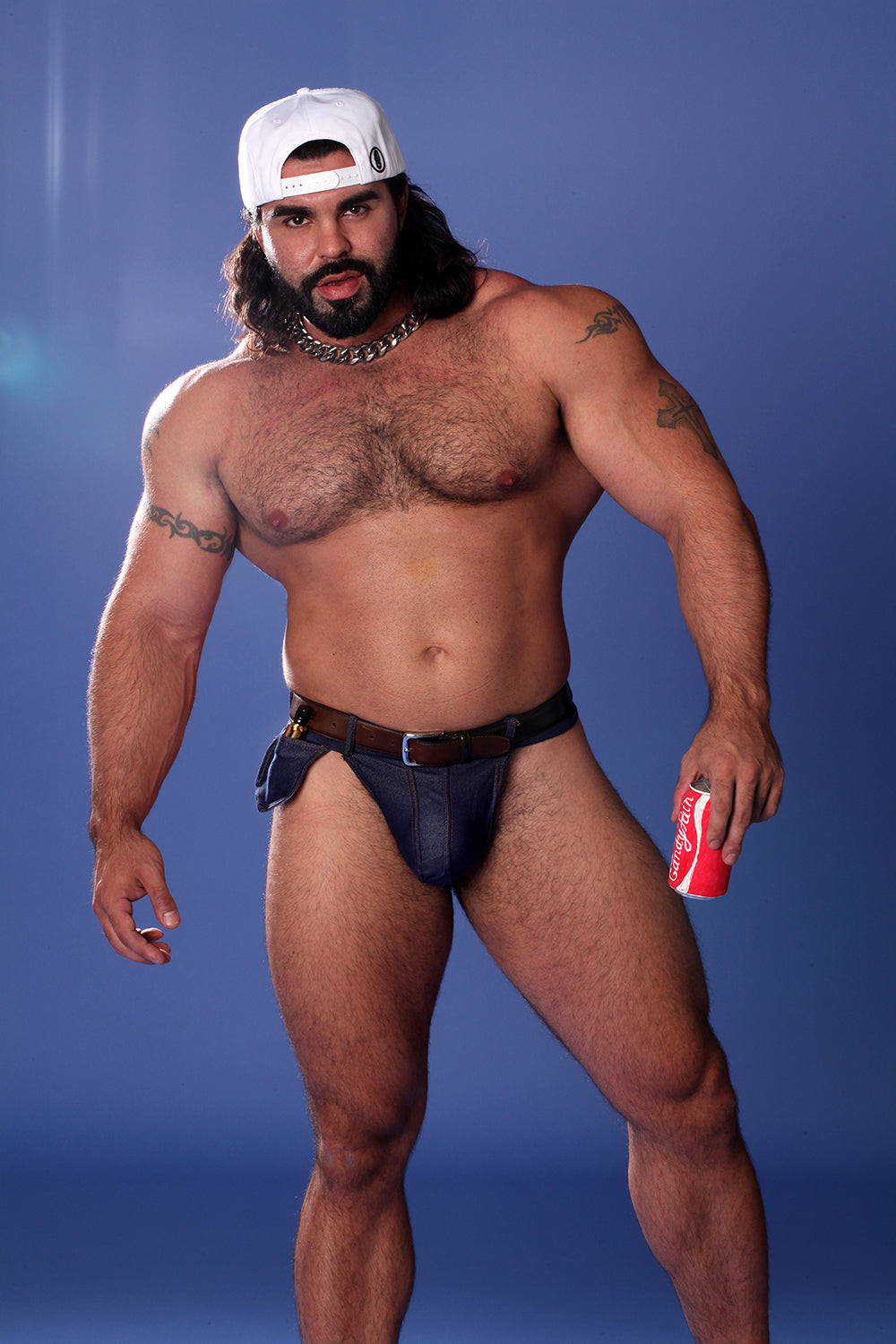 Stretch Denim Thong with Pocket - Slick It Up 