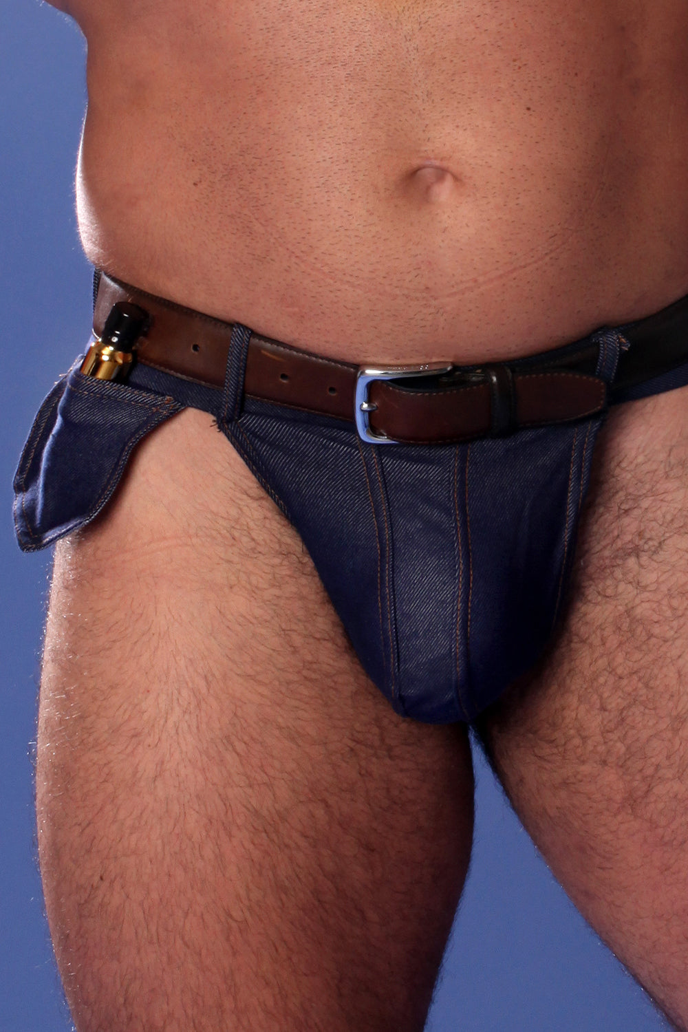 Stretch Denim Thong with Pocket - Slick It Up 