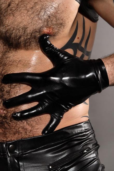 Leather Look Gloves - Slick It Up 