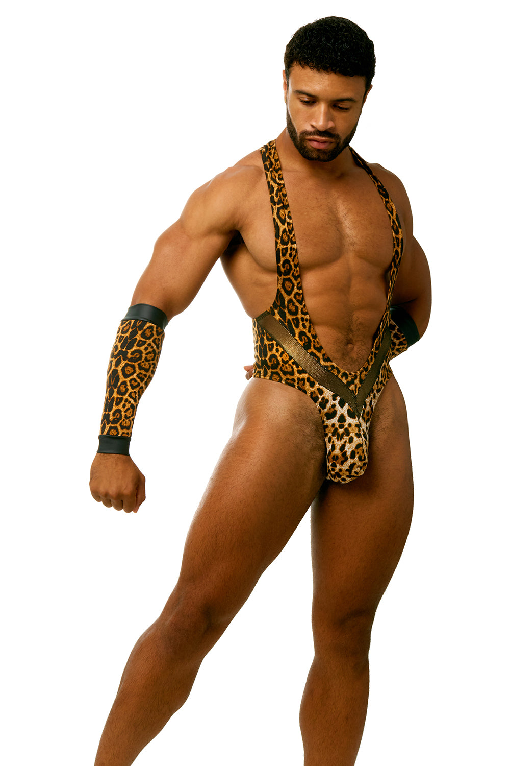 Golden Wrestler Leopard Sling - Slick It Up 