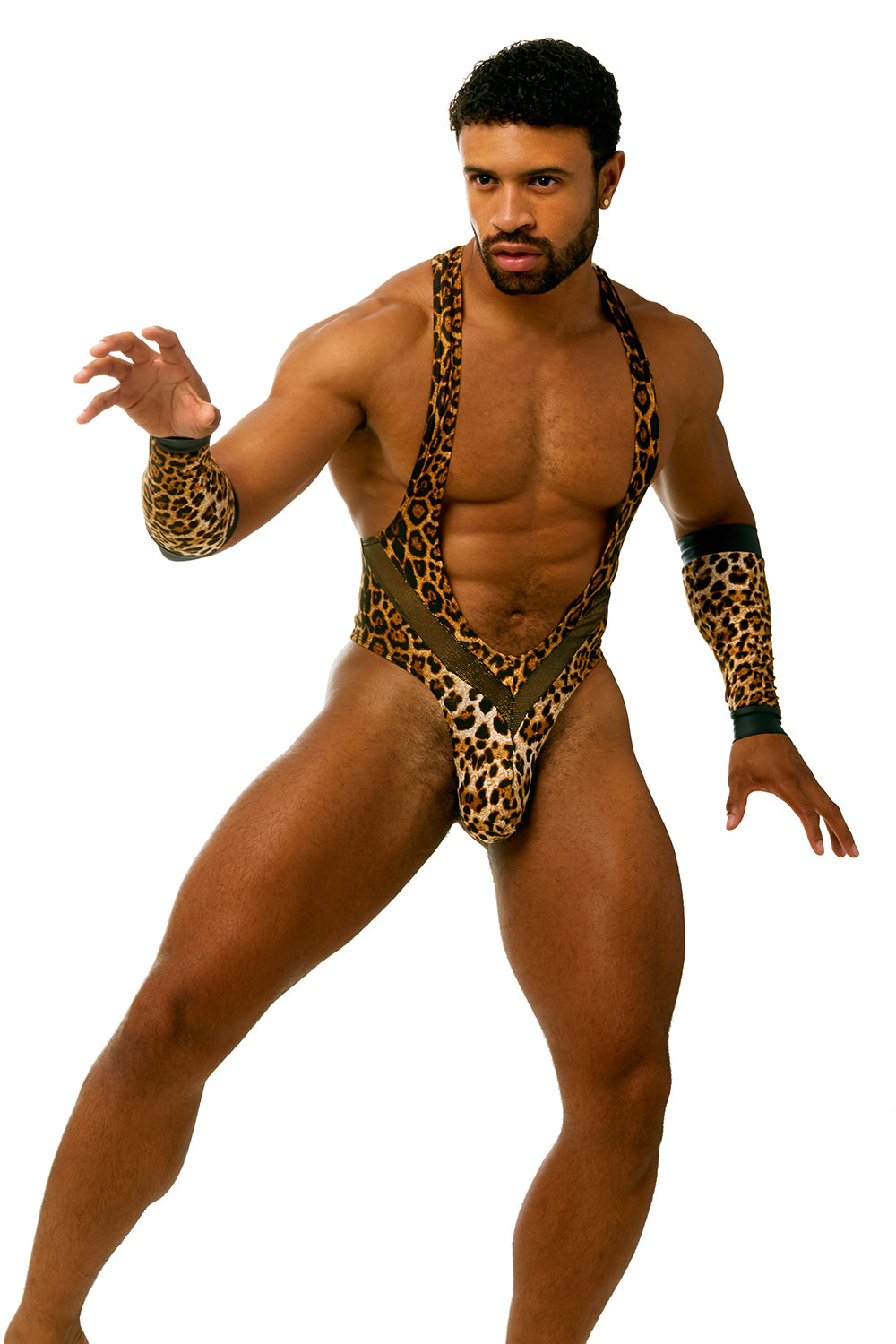 Golden Wrestler Leopard Sling - Slick It Up 