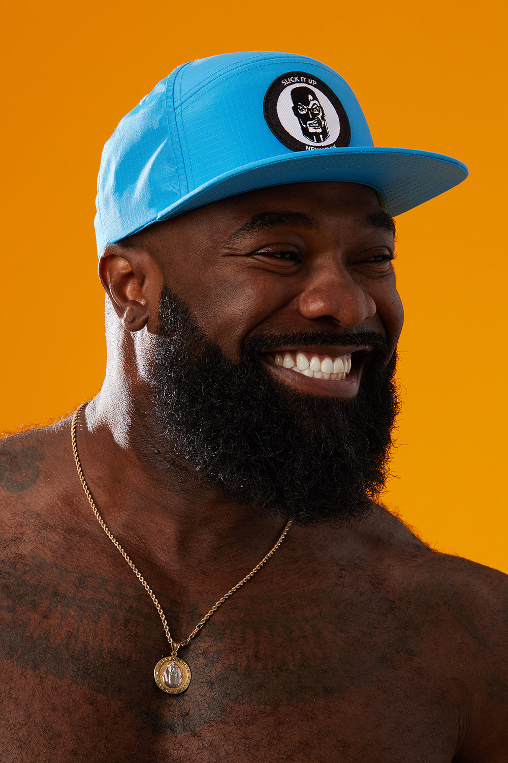 Neon Blue Logo Hat - Slick It Up 