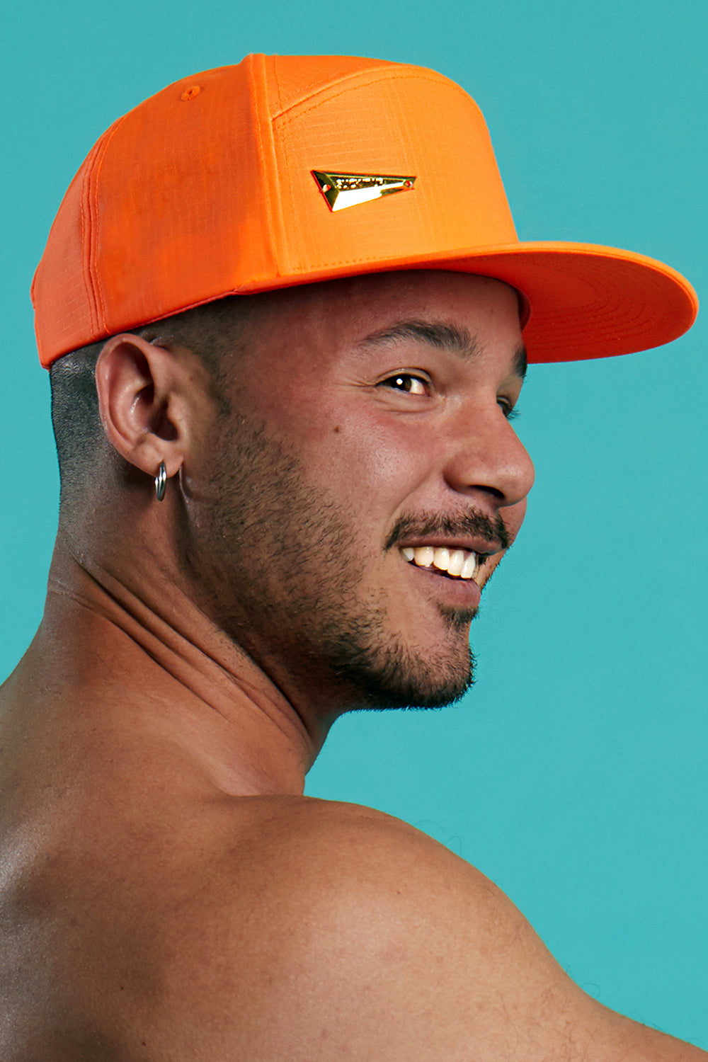 Neon Orange with 18k Gold Plated Razor Snap Back - Slick It Up 