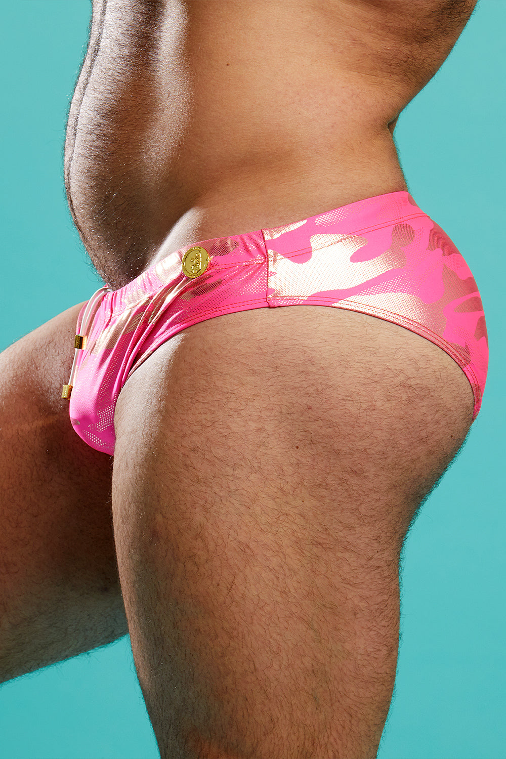 25% Neon Pink Mirror Camo Swimsuit - Slick It Up 