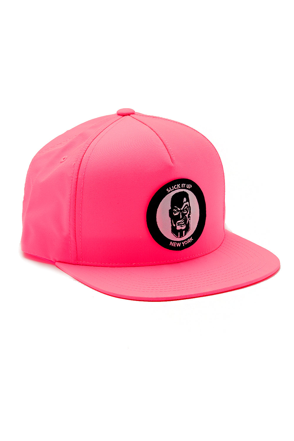 Neon Pink Logo Snap Back Hat - Slick It Up 