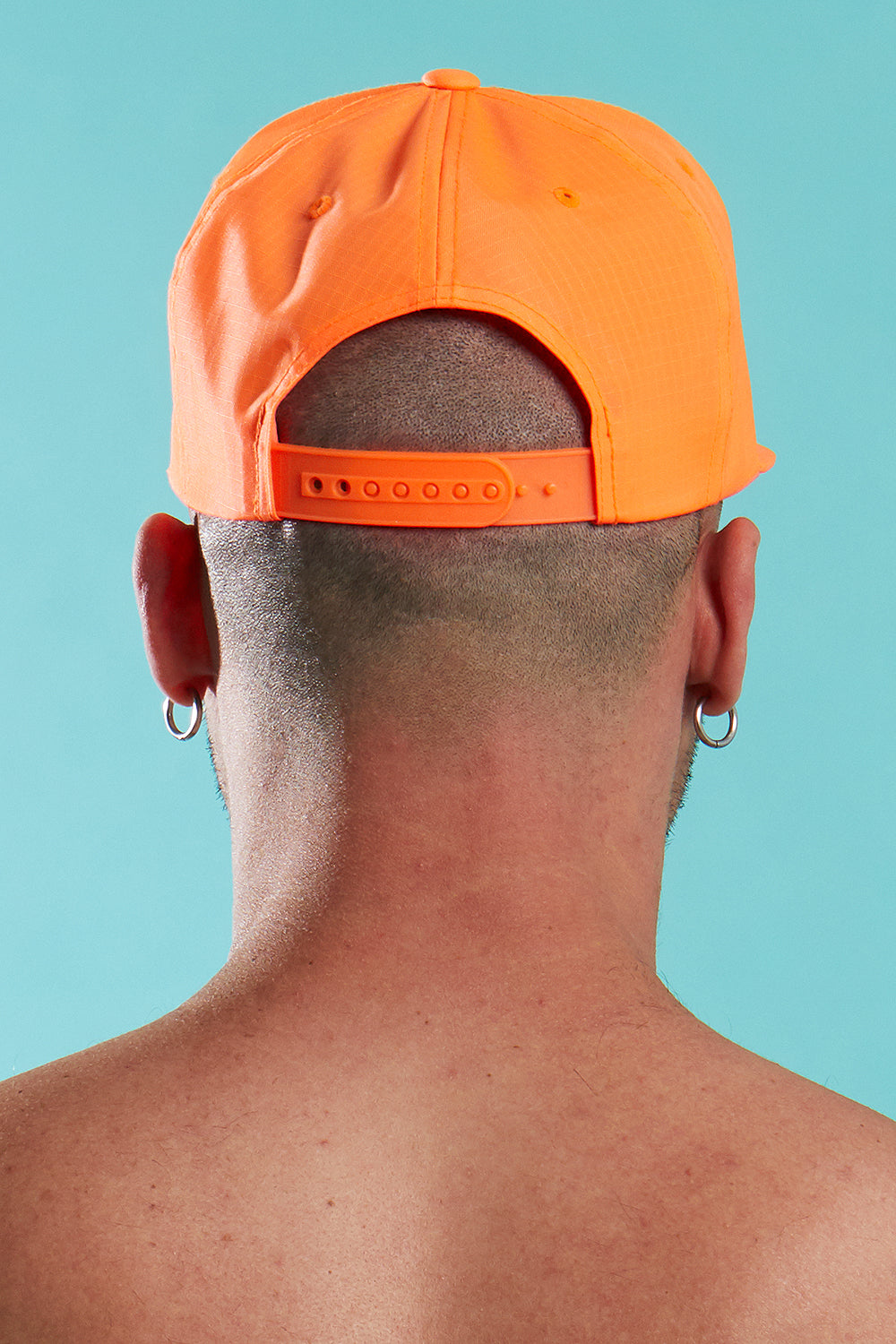 Neon Orange with 18k Gold Plated Razor Snap Back - Slick It Up 