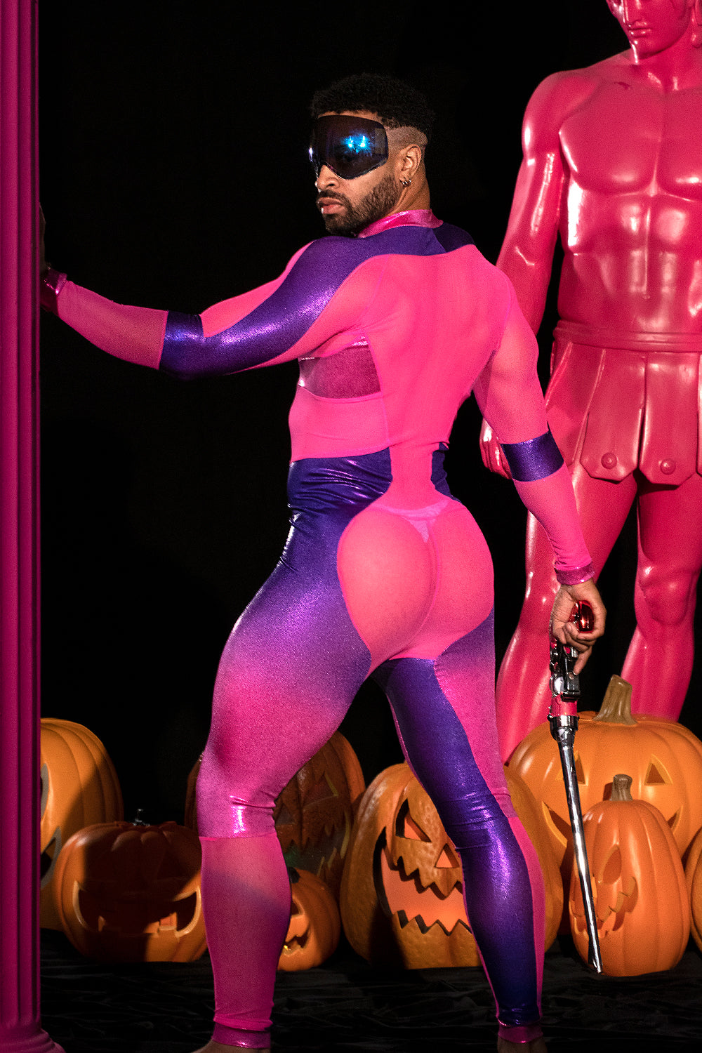 Pink and Purple Metallic Space Suit - Slick It Up 