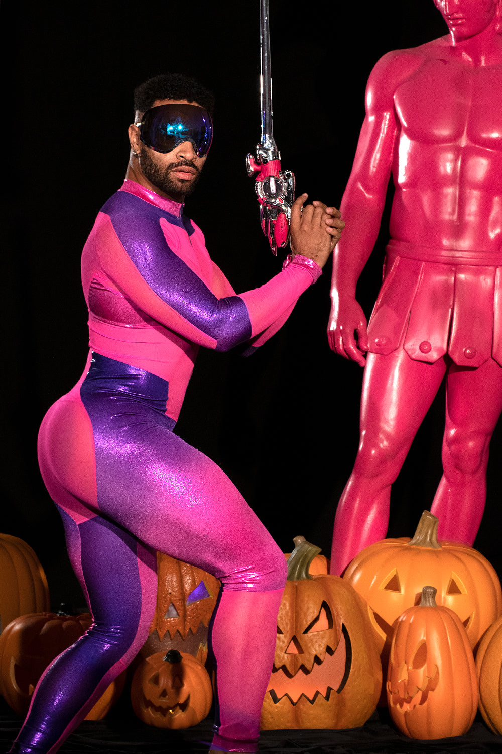 Pink and Purple Metallic Space Suit - Slick It Up 
