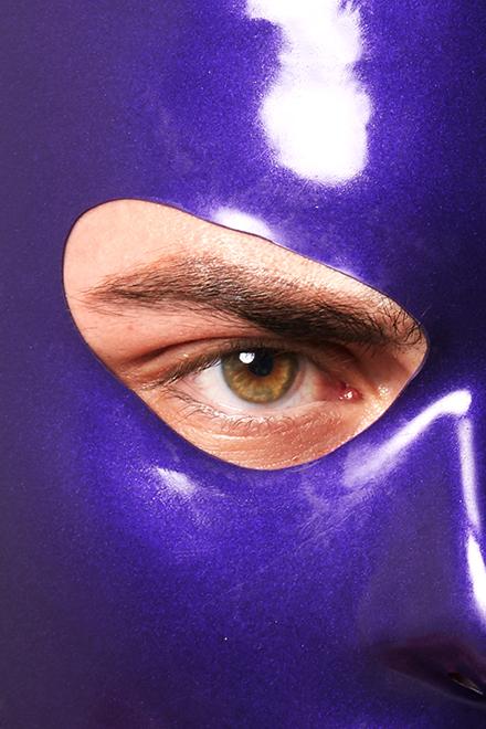 Limited Edition Purple Latex Devil Mask - Slick It Up 