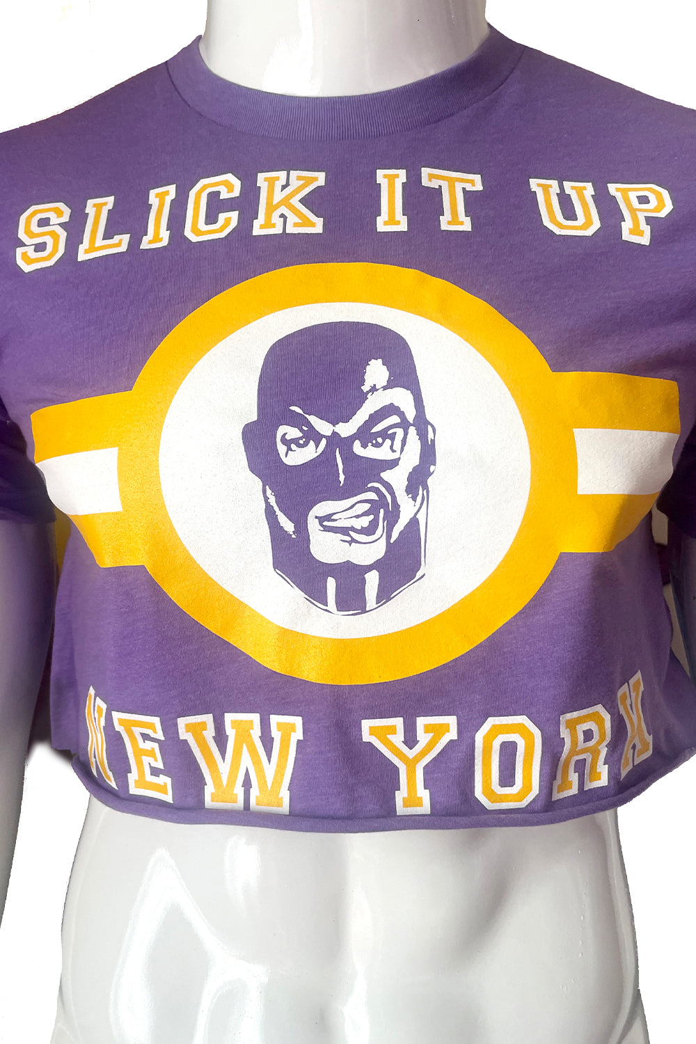 Purple and Gold Football Cut Crop Top - Slick It Up 